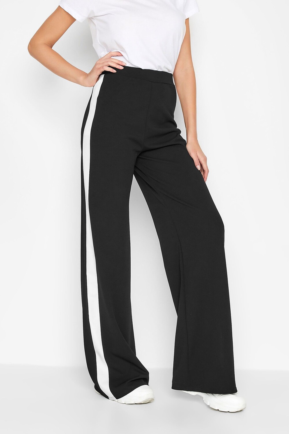 

Полосатые брюки с широкими штанинами Long Tall Sally, черный