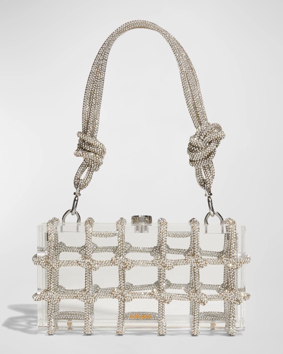 

Украшенная сумка на плечо Bess Caged Box Cult Gaia, цвет Clear