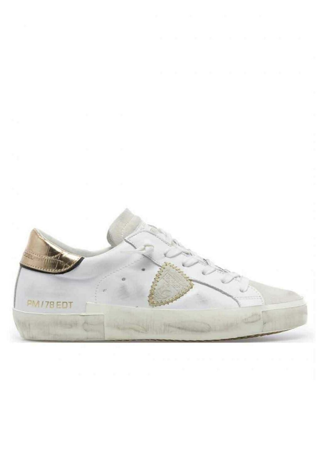 

Низкие кроссовки Prsx Veau Croco Philippe Model, цвет blanc or