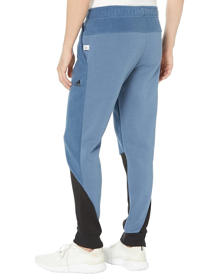 цена Брюки Adidas Color-Block Sherpafleece Pants, цвет Wonder Steel/Black