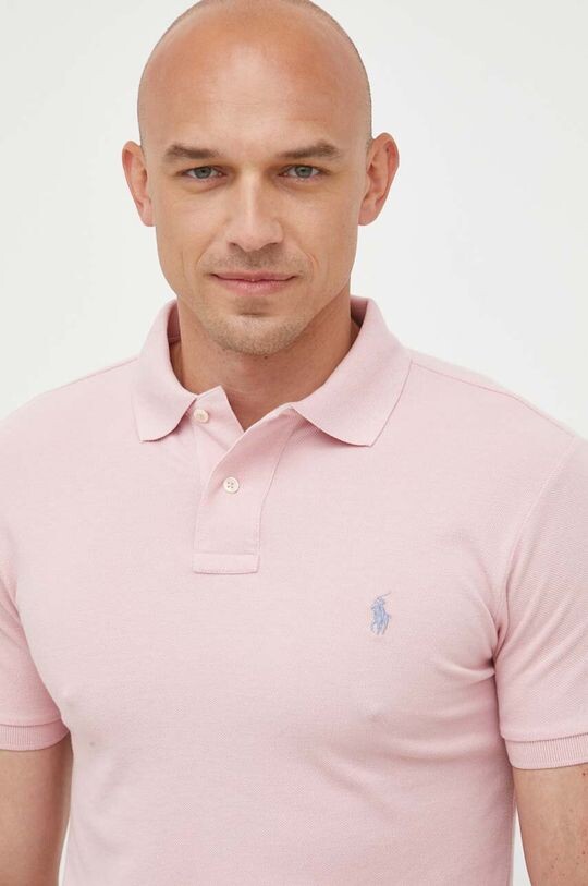 

Хлопковая рубашка-поло Polo Ralph Lauren, розовый