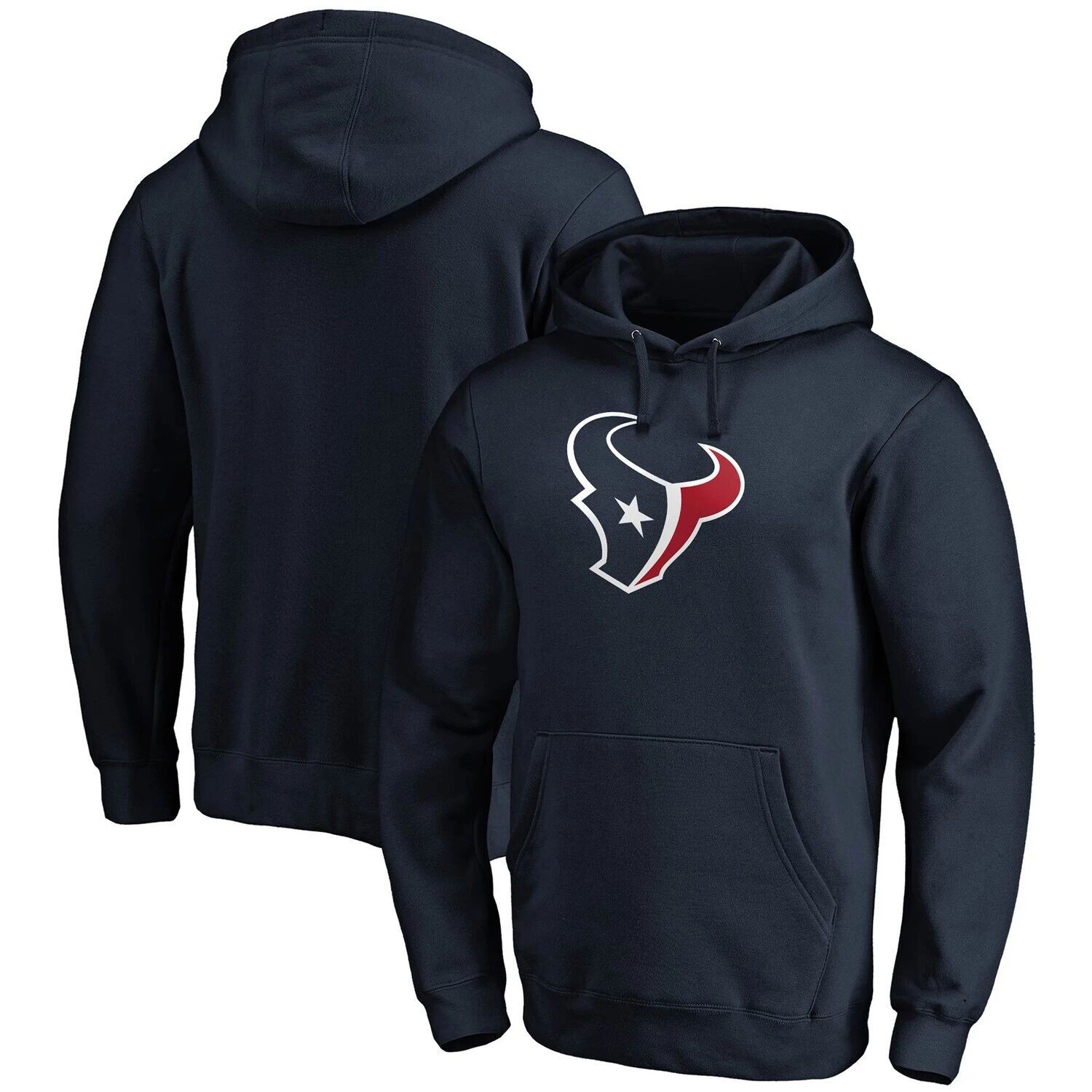 

Мужской темно-синий пуловер с капюшоном и логотипом команды Houston Texans Team Fanatics