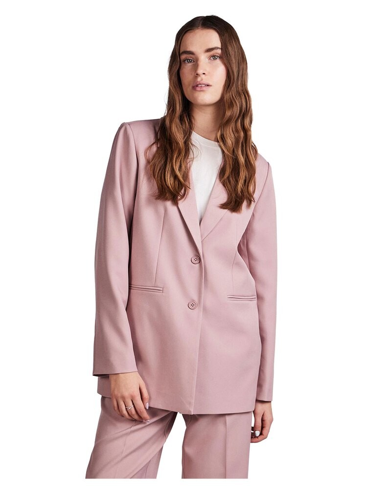

Блейзер Pieces Neva Loose Fit, розовый