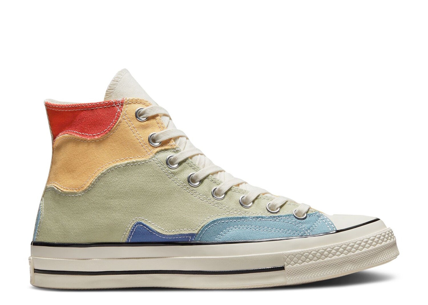 

Кроссовки Converse Chuck 70 High 'Crafted Patchwork - Olive Aura', зеленый