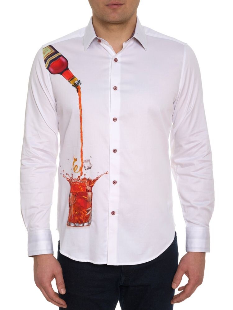 

Рубашка Bevande с графическим рисунком Robert Graham, белый