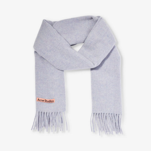 

Шерстяной шарф Canada New с фирменной нашивкой Acne Studios, синий
