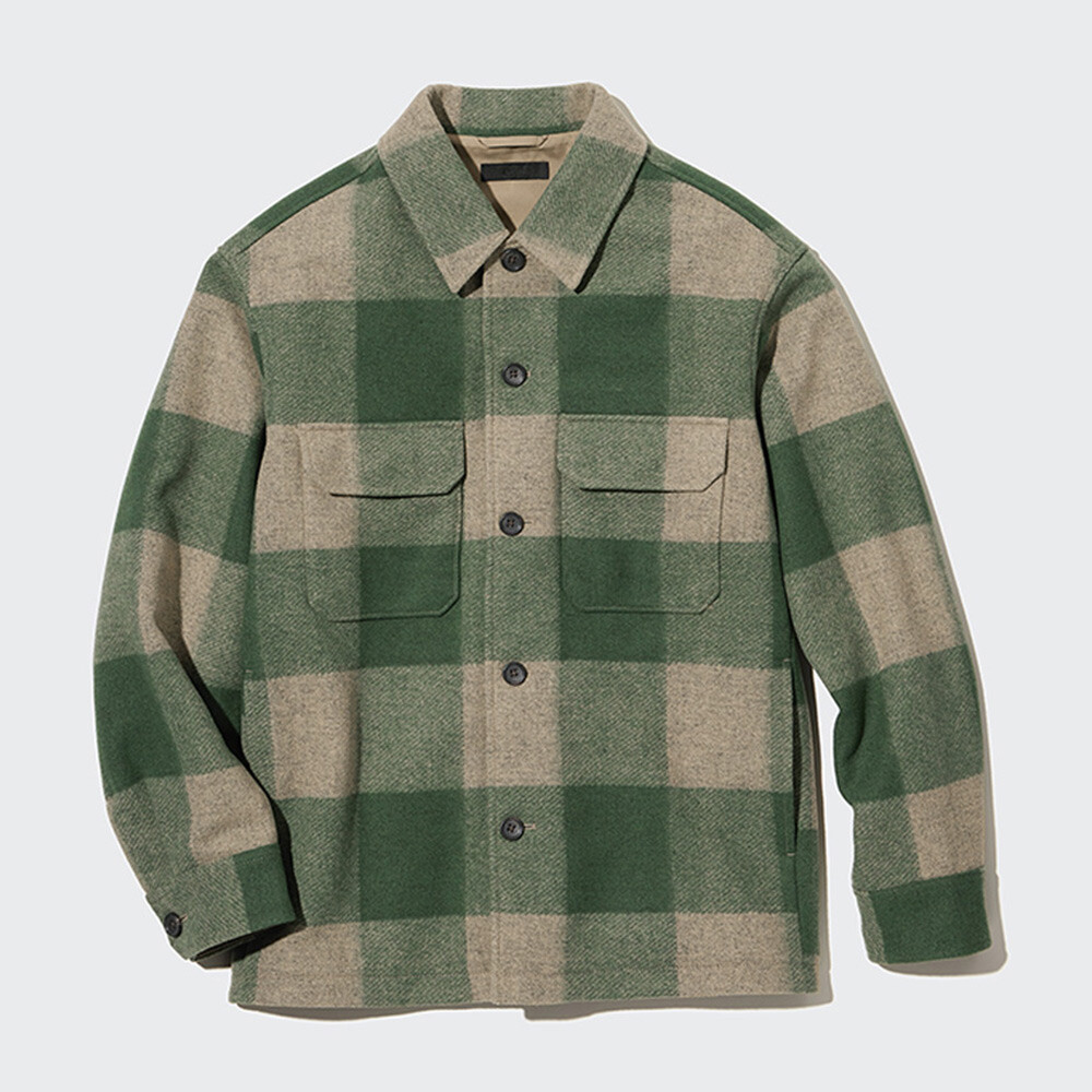 

Мужская/женская куртка-рубашка силуэта Uniqlo (свободная повседневная куртка)