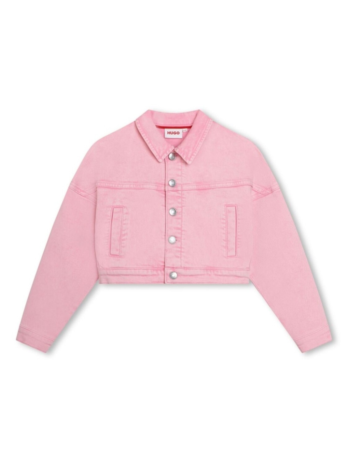 

HUGO KIDS джинсовая куртка с логотипом, розовый