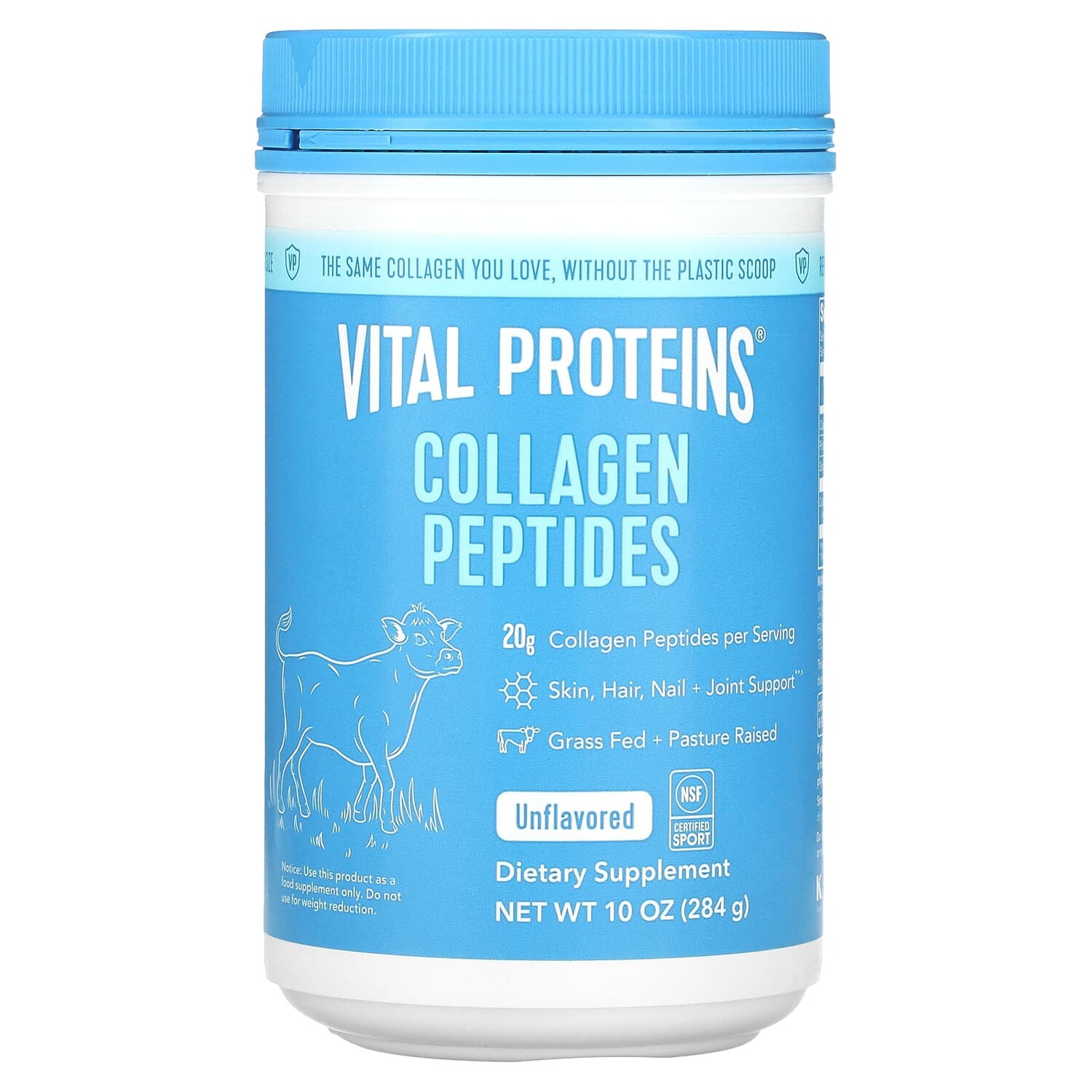 

Пептиды коллагена, без вкусовых добавок, 284 г (10 унций), Vital Proteins