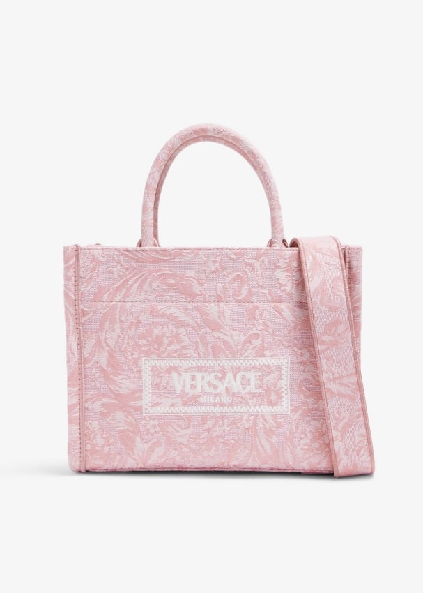 Сумка-тоут Versace Barocco Athena Small, розовый сумка тоут versace barocco athena бежевый