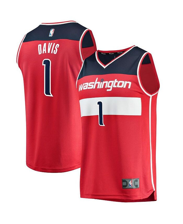 Реплика джерси Big Boys с логотипом Johnny Davis Red Washington Wizards драфта НБА 2022 года в первом раунде Fast Break - Icon Edition Fanatics, красный кресло компьютерное karnox legend wizards edition белый kx800507 wizards