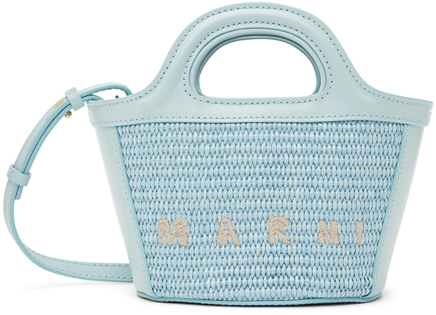 

Детская микросумка-тоут Tropicalia Marni, цвет Blue