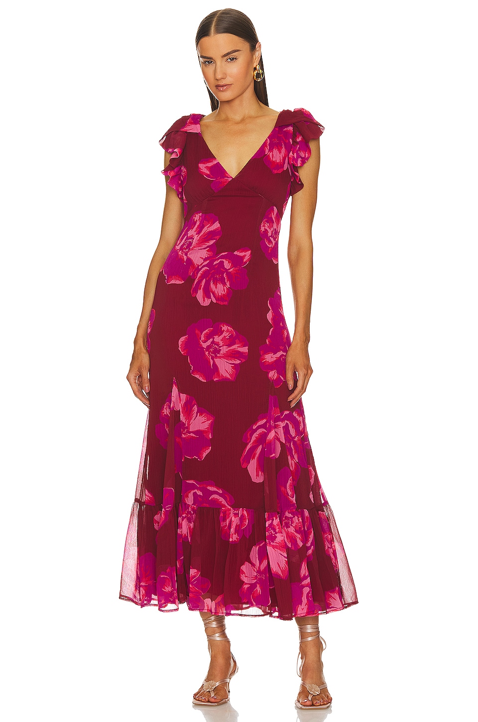 Платье макси Tularosa Althea, цвет Pink Magnolia Floral
