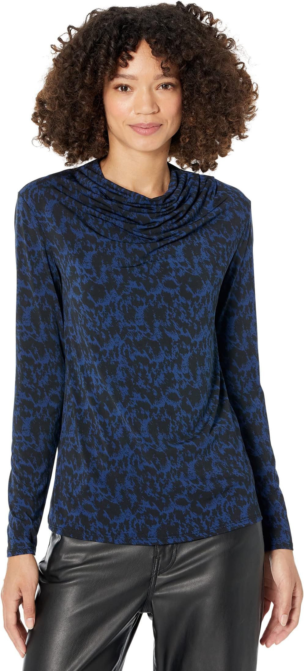 

Пуловер H Halston Pleated Drape Pullover, цвет Fragments Medieval Blue