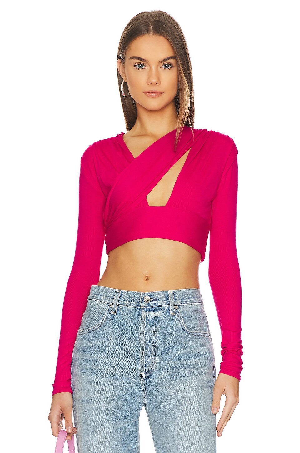 

Топ Lama Jouni Gathered Tie, цвет Hot Pink
