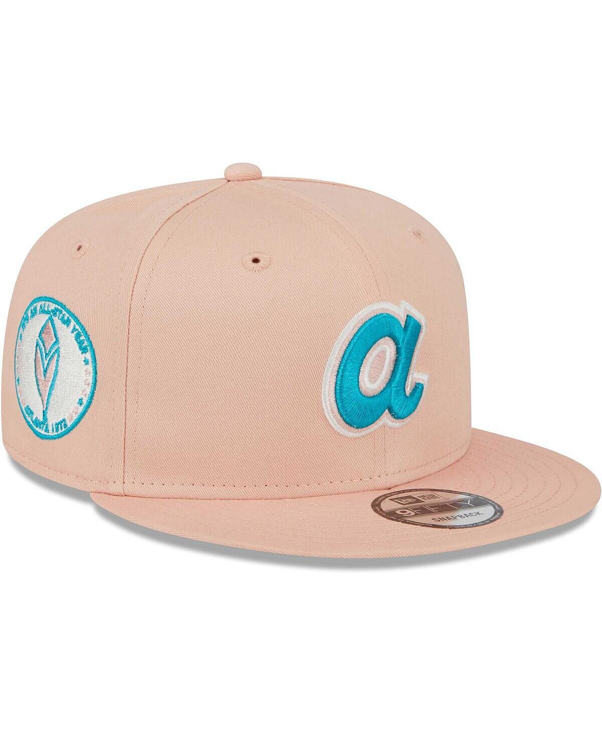 

Мужская розовая кепка Atlanta Braves Sky Aqua Undervisor 9FIFTY Snapback New Era
