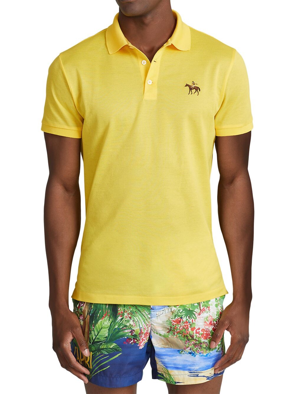 

Рубашка поло классического кроя Ralph Lauren Purple Label, желтый