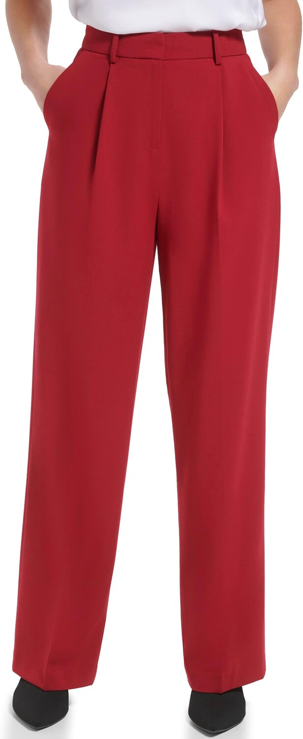 

Широкие брюки со складками Calvin Klein, цвет Cranberry