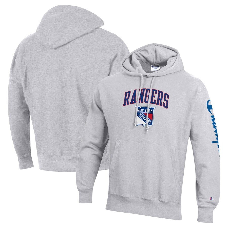 

Пуловер с капюшоном Champion New York Rangers, серый