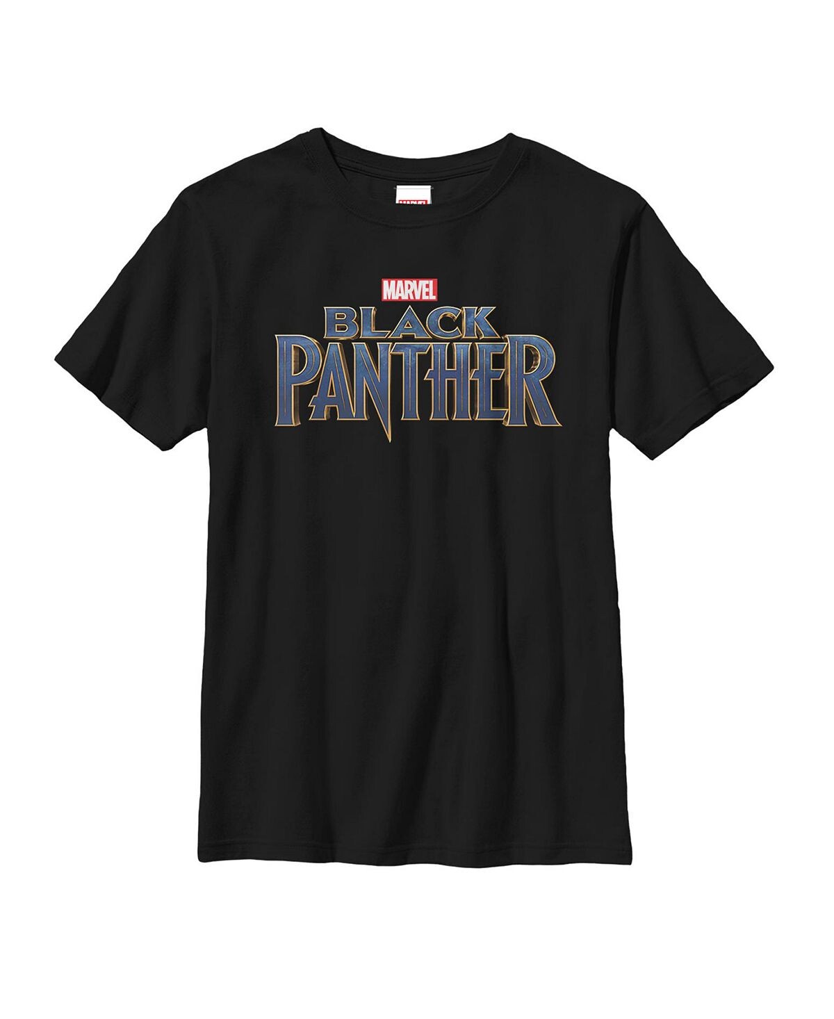 

Детская футболка Black Panther 2018 с текстовым логотипом для мальчиков Marvel