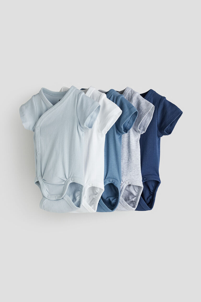 

5 пар хлопковых боди H&M, синий