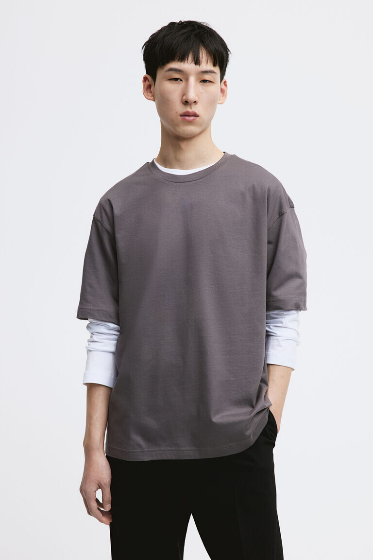 

Свободная футболка H&M, серый