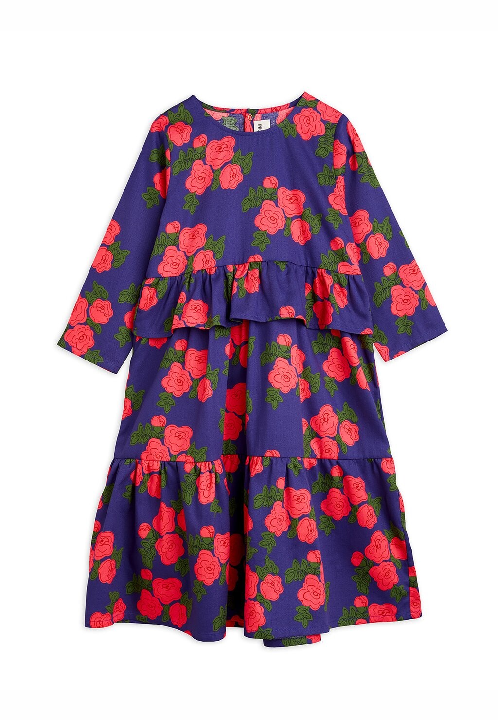 

Длинное платье Roses Frill Dress Mini Rodini, синий