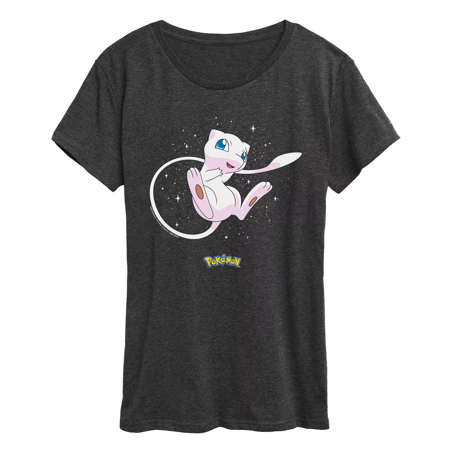 Женская футболка с рисунком Pokemon Starry Mew Licensed Character