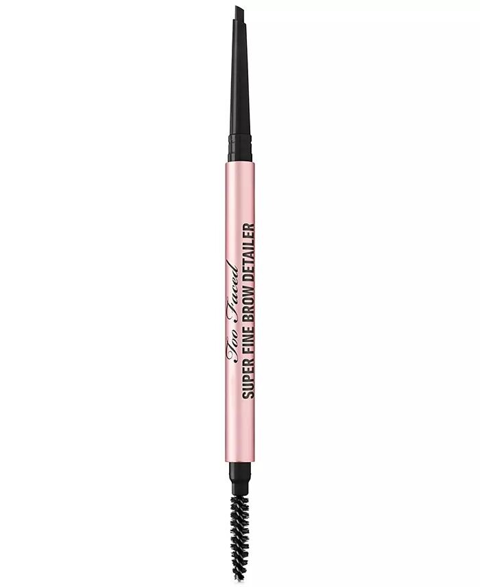 

Выдвижной карандаш для бровей Super Fine Brow Detailer Too Faced, цвет Soft Black