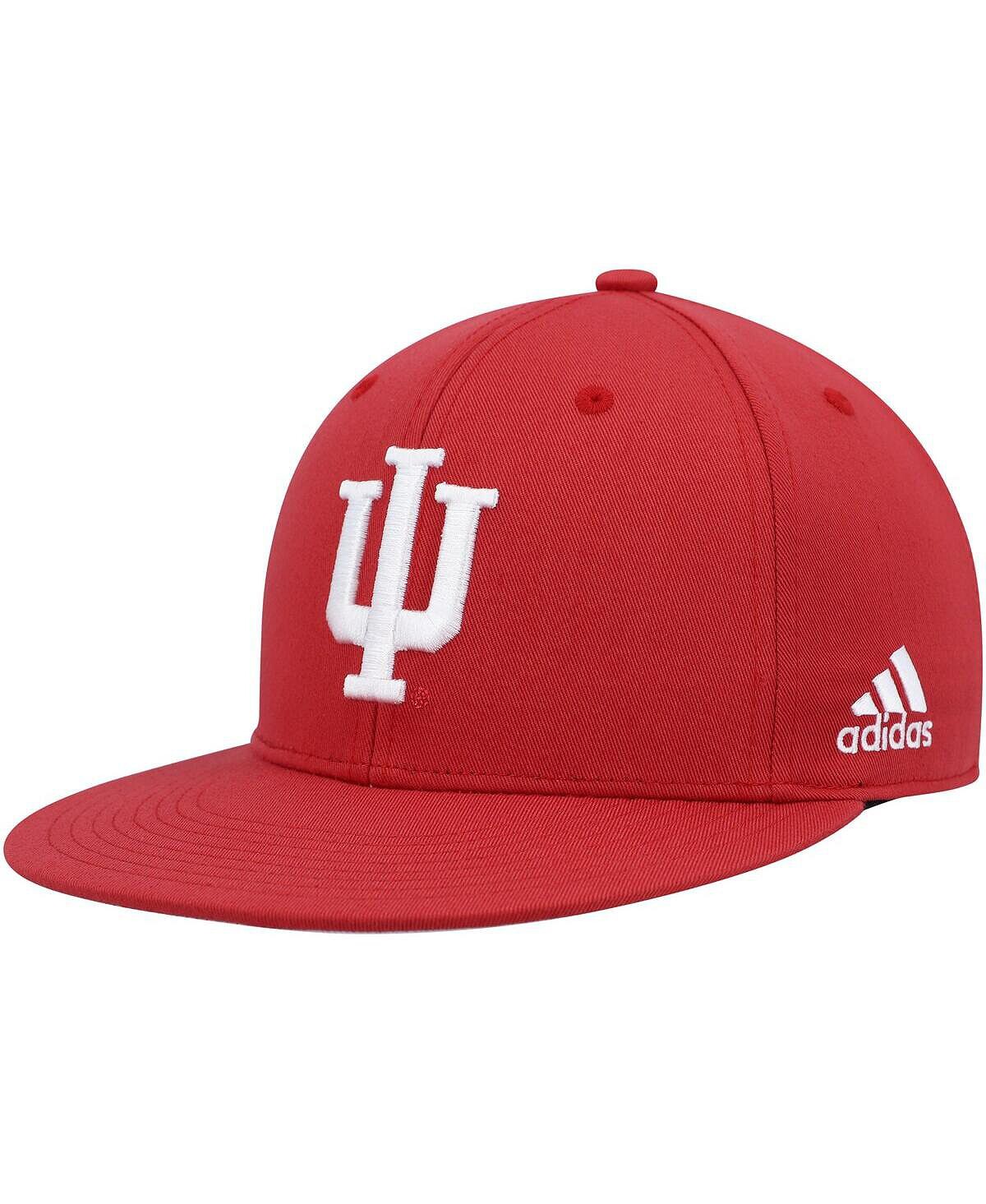 

Мужская малиновая кепка Snapback с боковой линией Indiana Hoosiers adidas
