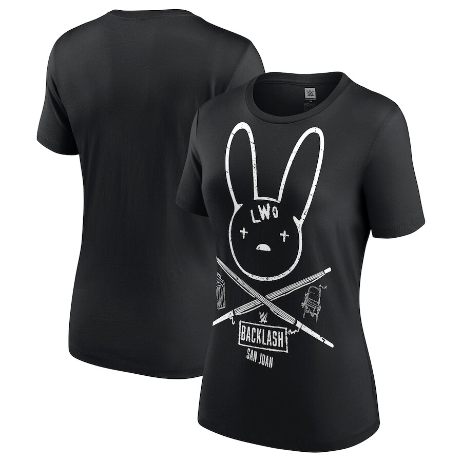 

Футболка с коротким рукавом WWE Authentic Bad Bunny, черный