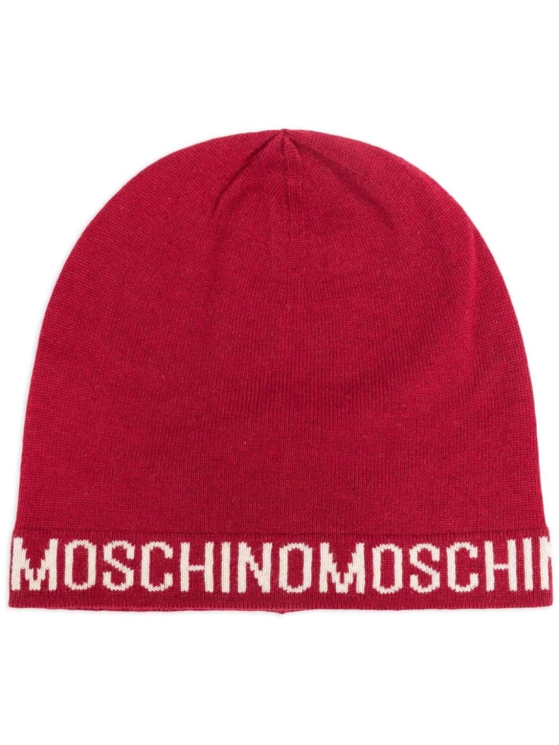 

Moschino шапочка с логотипом-интарсией, красный