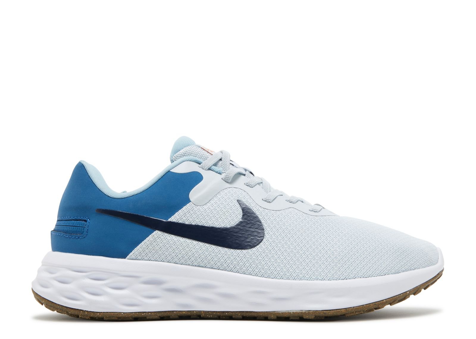 

Кроссовки Nike Revolution 6 Flyease Next Nature Extra Wide 'Pure Platinum Dark Marina Blue', синий