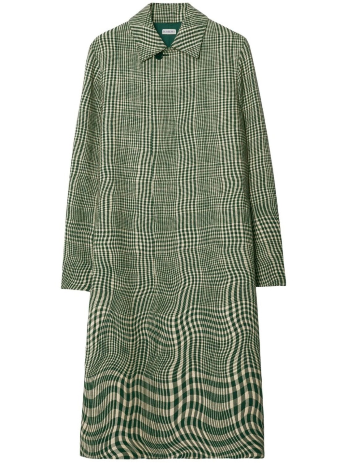 

Пальто Warped в ломаную клетку Burberry, зеленый