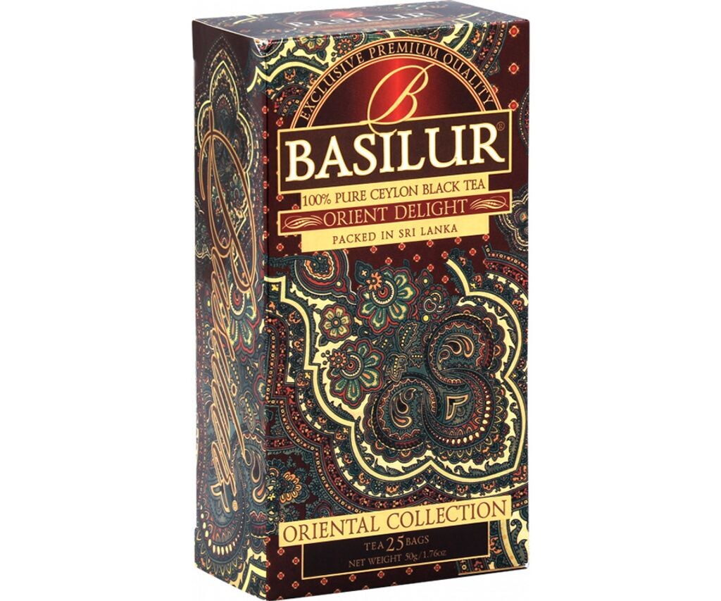 

Чай BASILUR Черный цейлонский в практичных отдельных порциях. Получается крепкий, темно-красный настой с выраженными медовыми нотками. 25 шт. по 50 г.