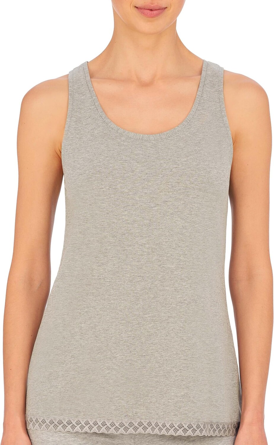 

Майка Bliss Cotton Tank Natori, цвет Light Grey Heather