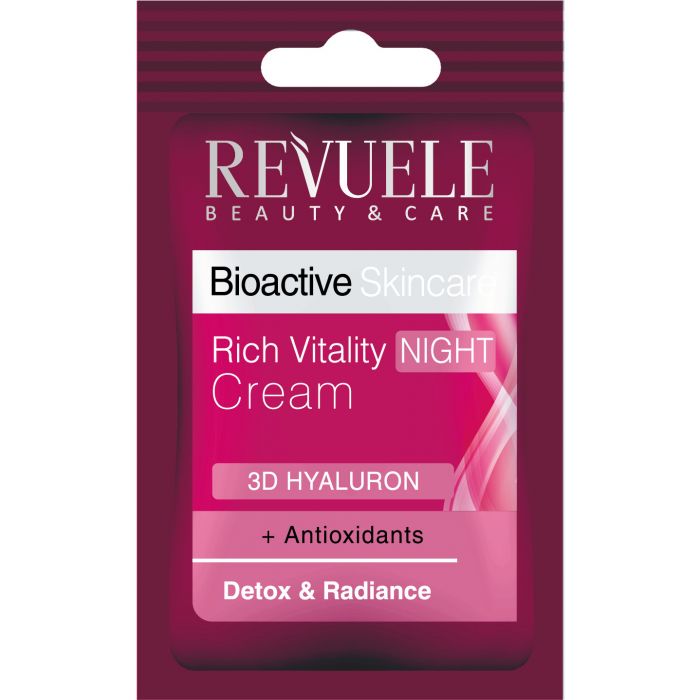 Ночной крем Bioactive Skincare Crema de Noche Rich Vitality Revuele, 7 ml восстанавливающий крем для сияния кожи с роскошной насыщенной текстурой lancome absolue rich cream 60 мл