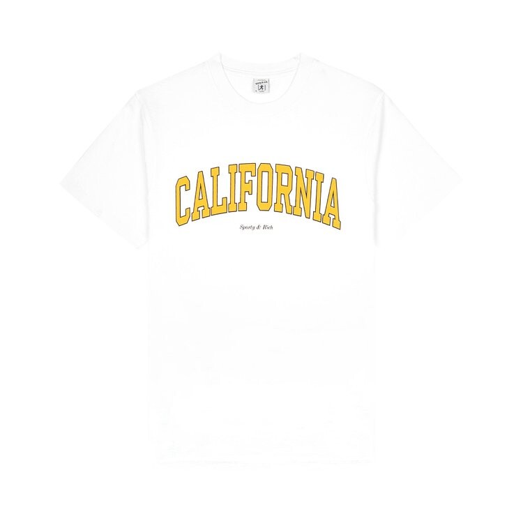 

Футболка Sporty & Rich California 'White/Gold/Black', белый