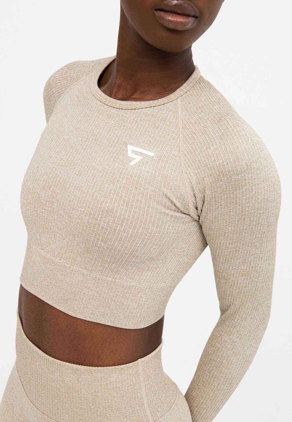 

Футболка с длинным рукавом Long Sleeve SQUATPROOF, бежевая