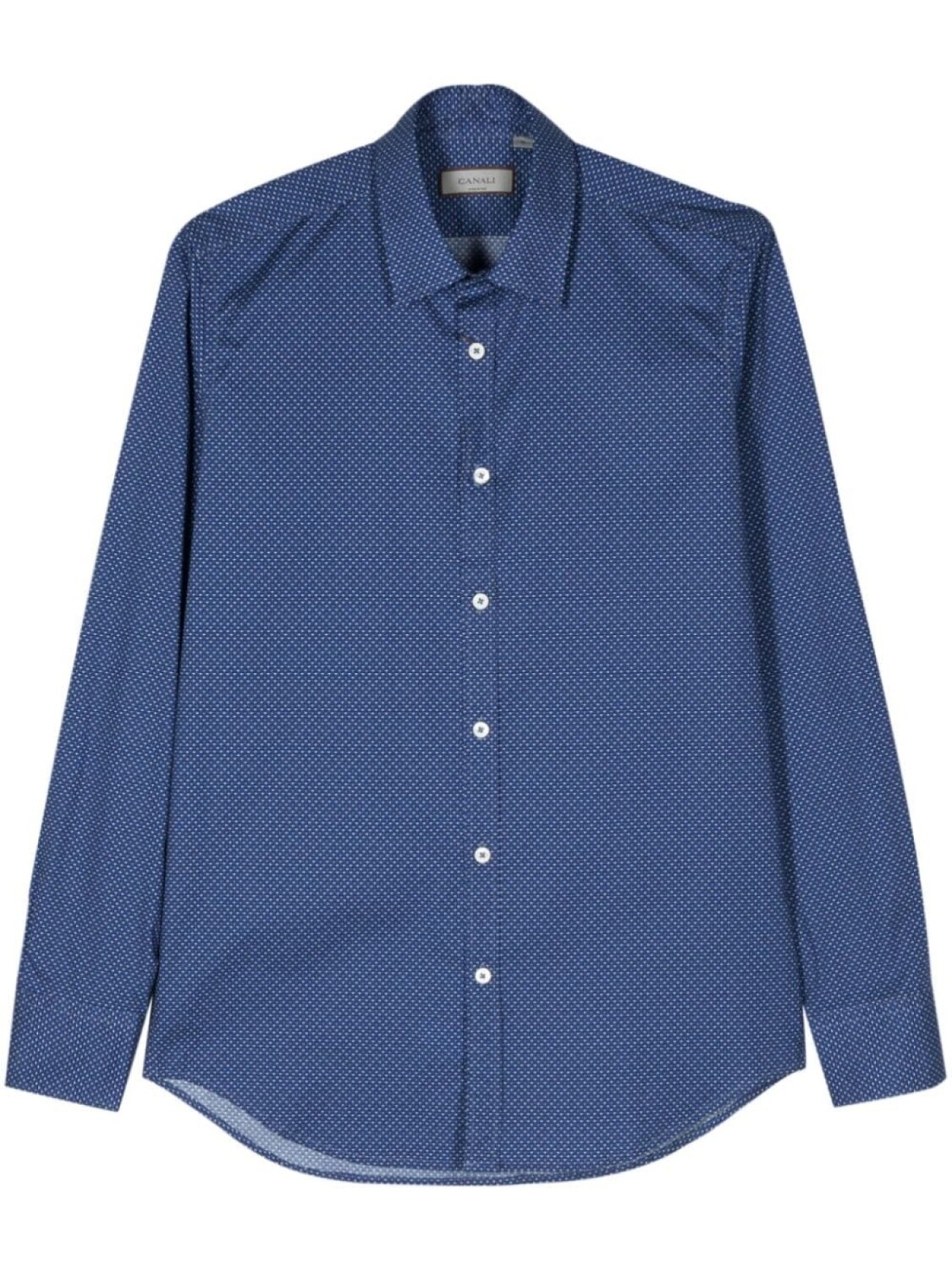 

Canali рубашка в мелкую точку, синий