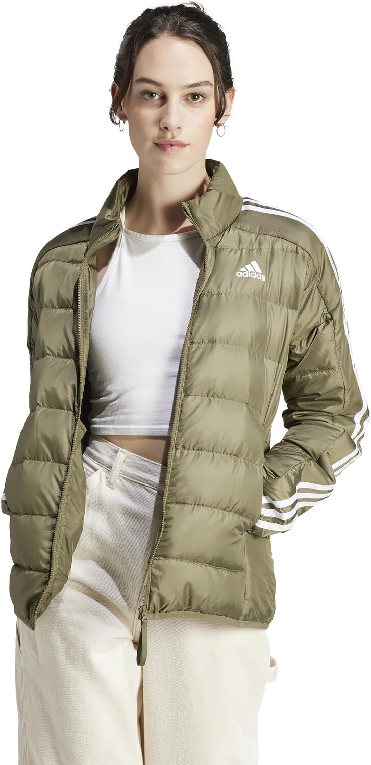 

Легкий пуховик с 3 полосками Essentials adidas, цвет Olive Strata
