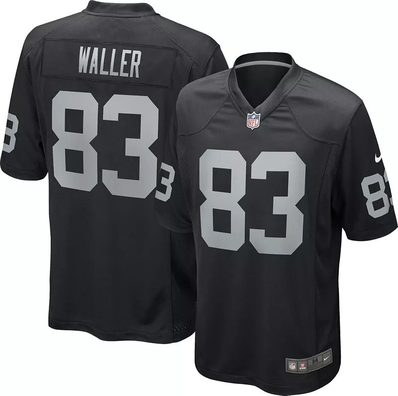 

Мужское джерси Nike Las Vegas Raiders Darren Waller #83, чёрное игровое