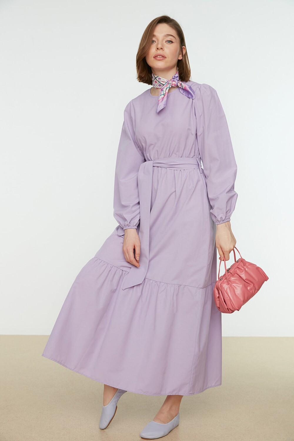 

Платье - Фиолетовое - Фигуристка Trendyol Modest, фиолетовый