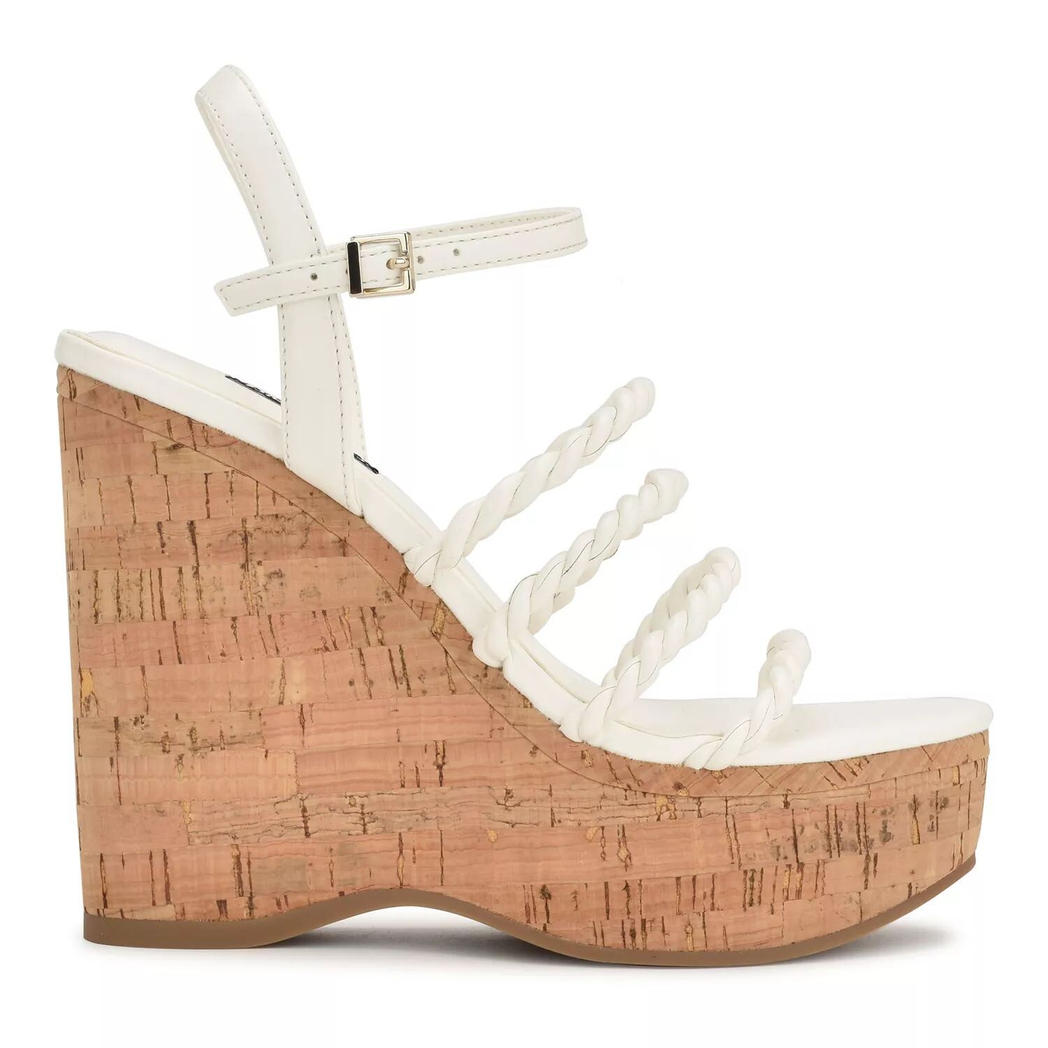 

Женские босоножки на танкетке с ремешком на щиколотке Nine West Renest Nine West, коричневый
