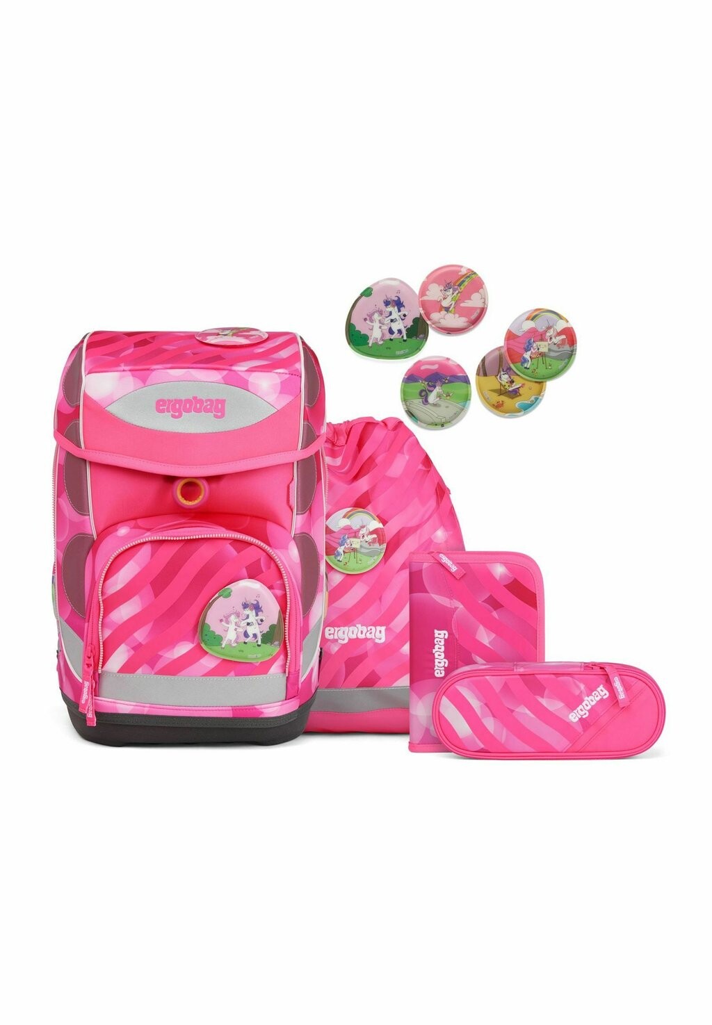

Набор школьных сумок SET Ergobag, цвет kuntbärbuntes einhorn