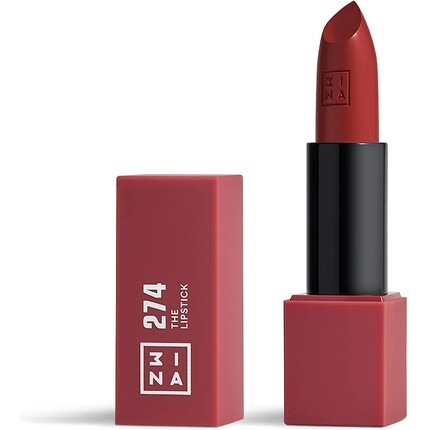 

Макияж The Lipstick 274 Burgundy с витамином Е и маслом ши — стойкий матовый цвет губ — веганский и без жестокости, 3Ina