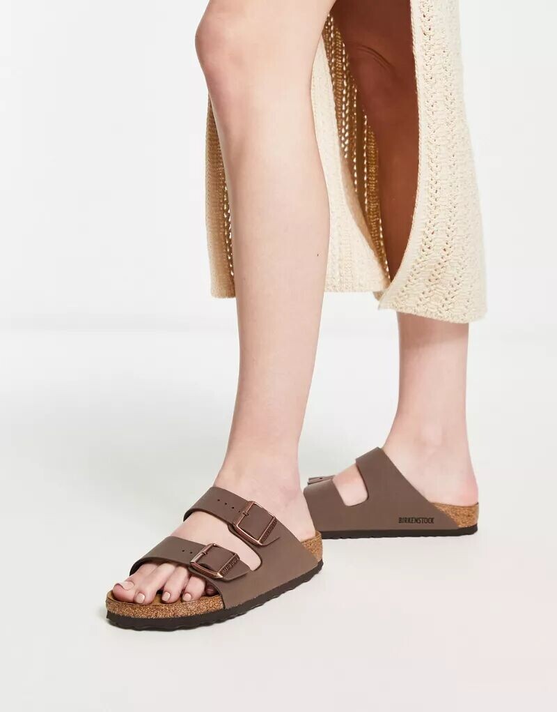 

Веганские сандалии Birkenstock Arizona коричневого цвета мокко