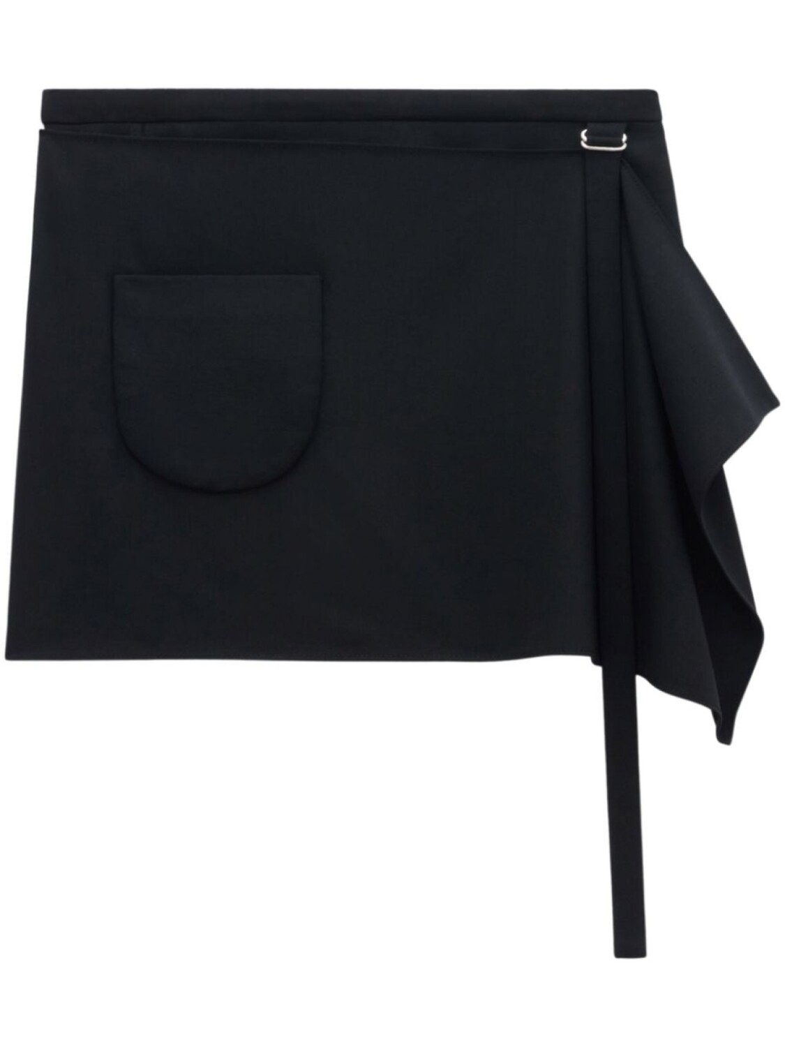 

Courrèges шерстяная юбка мини с драпировкой, черный
