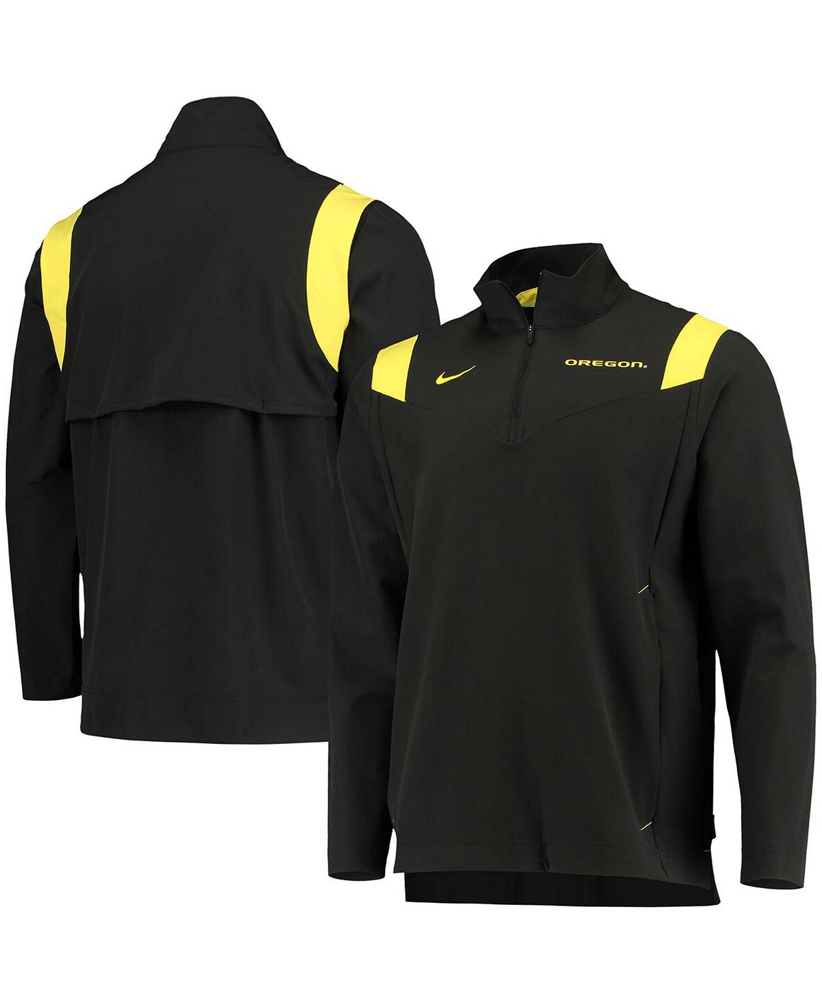 цена Мужская черная куртка с молнией до половины Oregon Ducks Coach Nike