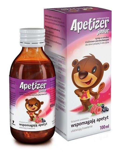 

Сироп Apetizer Junior Syrop O Smaku Malinowo-Porzeczkowym, 100 мл